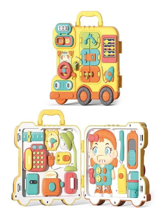 Toyfinity Musical Montessori Busy Board for 1 Year Old to 4 Years Old | 8-in-1 Sensory Gameplay | Educational Toys for Babies | Fine Motor Skills, Thinking & Senses | Toddler Busy Board Gift for Girls & Boys - Image 1